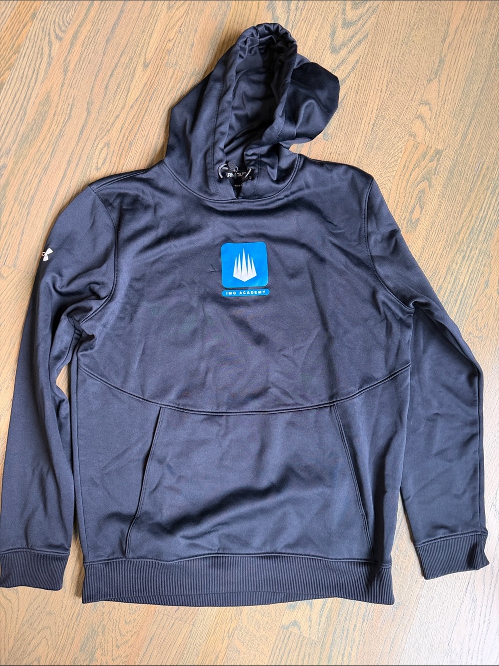 Under Armour Black Hoodie with Blue Logo